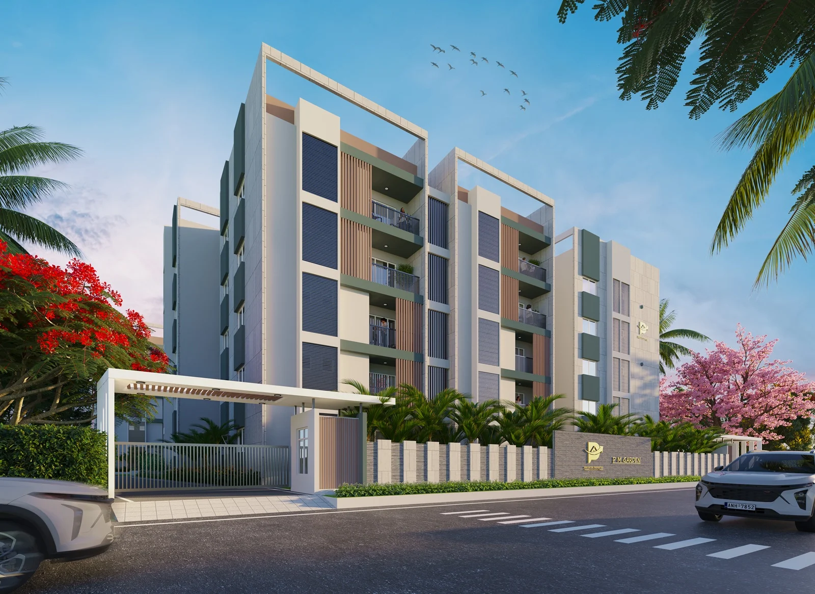 Modern low-rise apartment community in North Bangalore